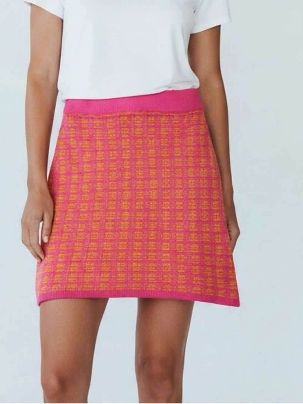 Free Assembly Pink & Orange Knit Mini Skirt - Women